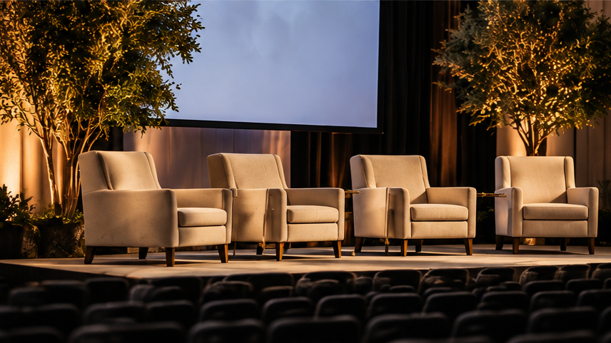 womens leadership panel set up
