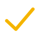 Yellow check mark on black background