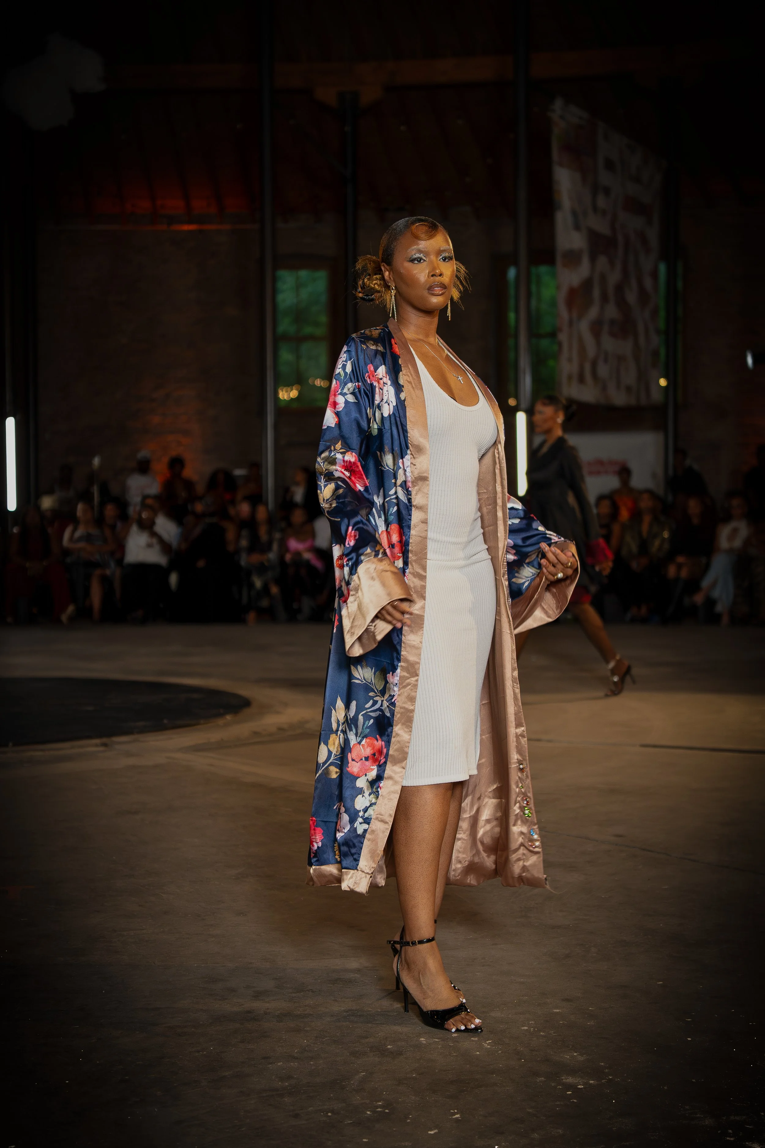 Luxe Floral Satin Robe