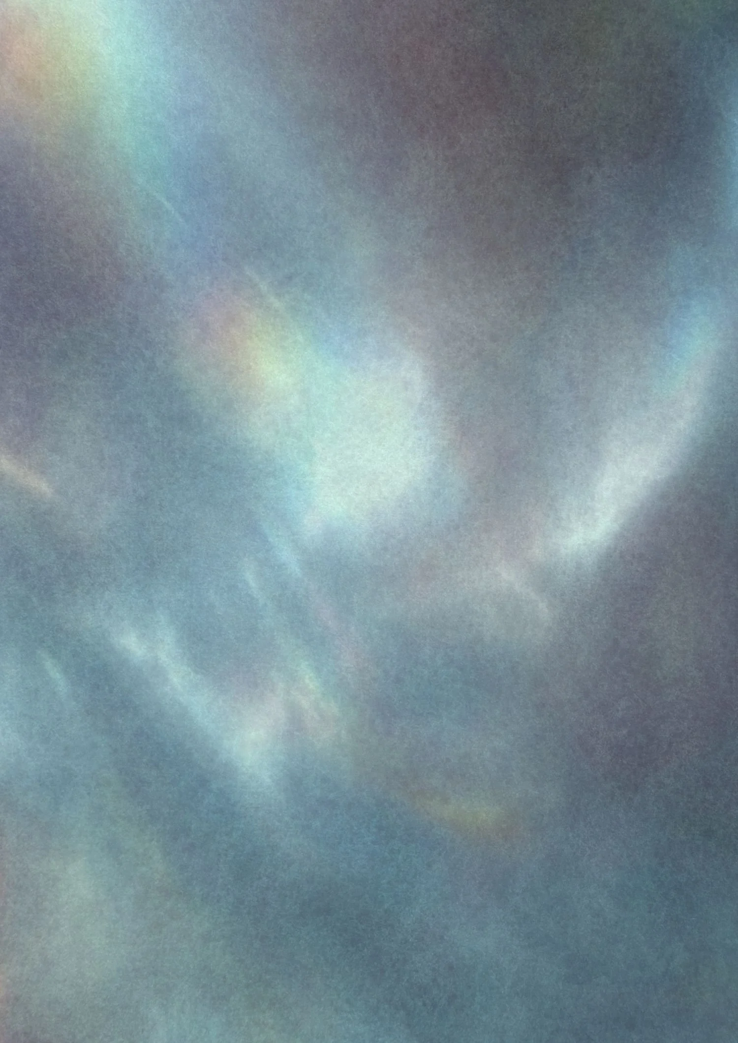Abstract image with soft, shimmering colors and light patches, resembling a digital or holographic display.