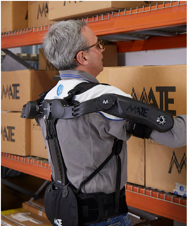 Worker handling materials while wearing MATE XT-GO