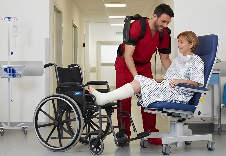 Healthcare professional supporting patient care