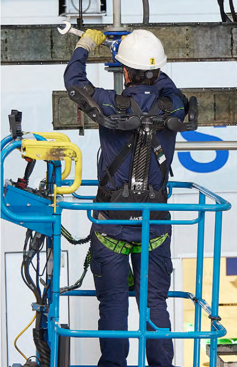 Conceptual illustration of wearable ergonomic support in other work environments