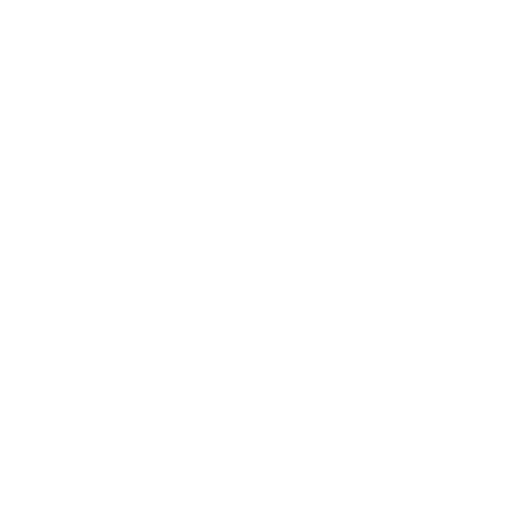 Black and white icon of a light bulb with rays around it.