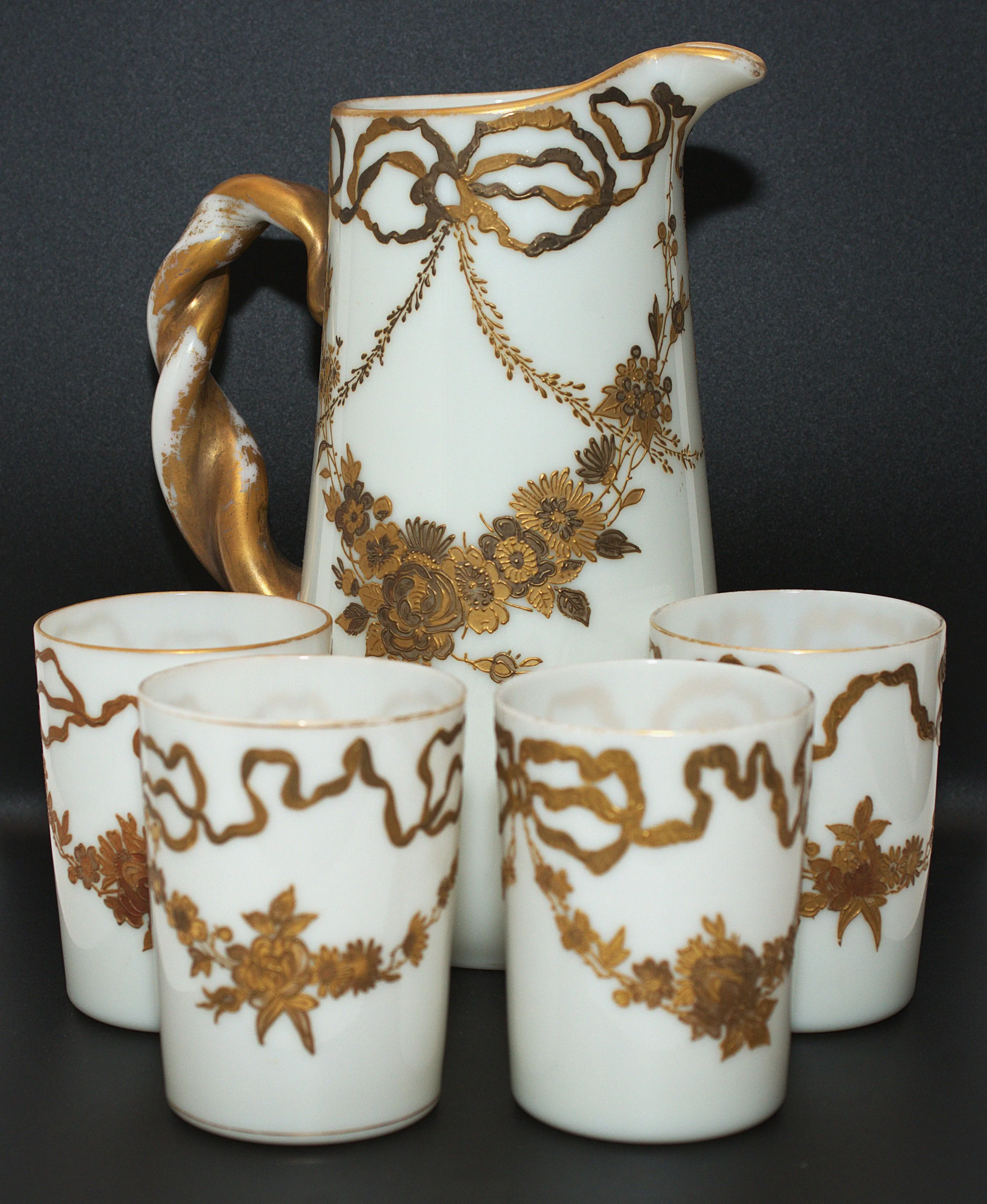 Mt Washington Glass company Colonial ware lemonade set