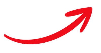 Black background with a red curved arrow pointing upward to the right.