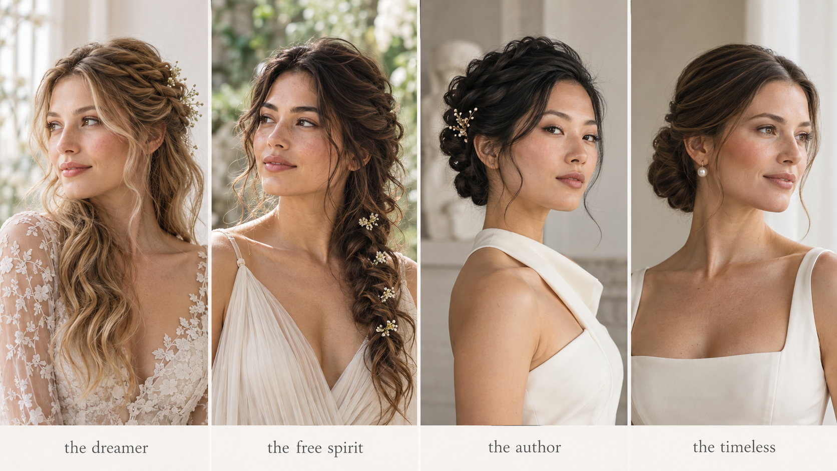 Finding your bridal look: the four thn archetypes