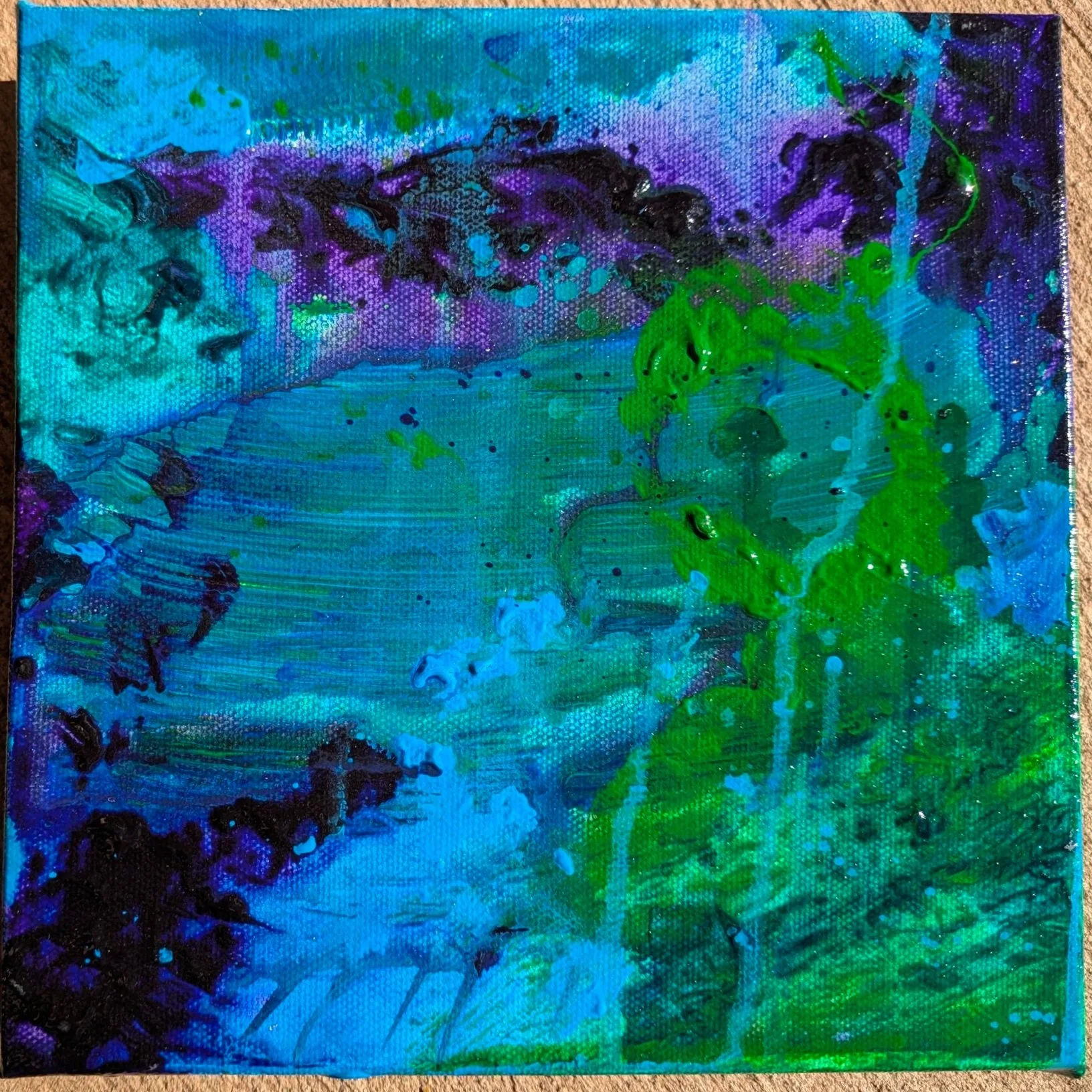 Sea Life 1 of 3 - Acrylic - 10 x 10 inch SOLD