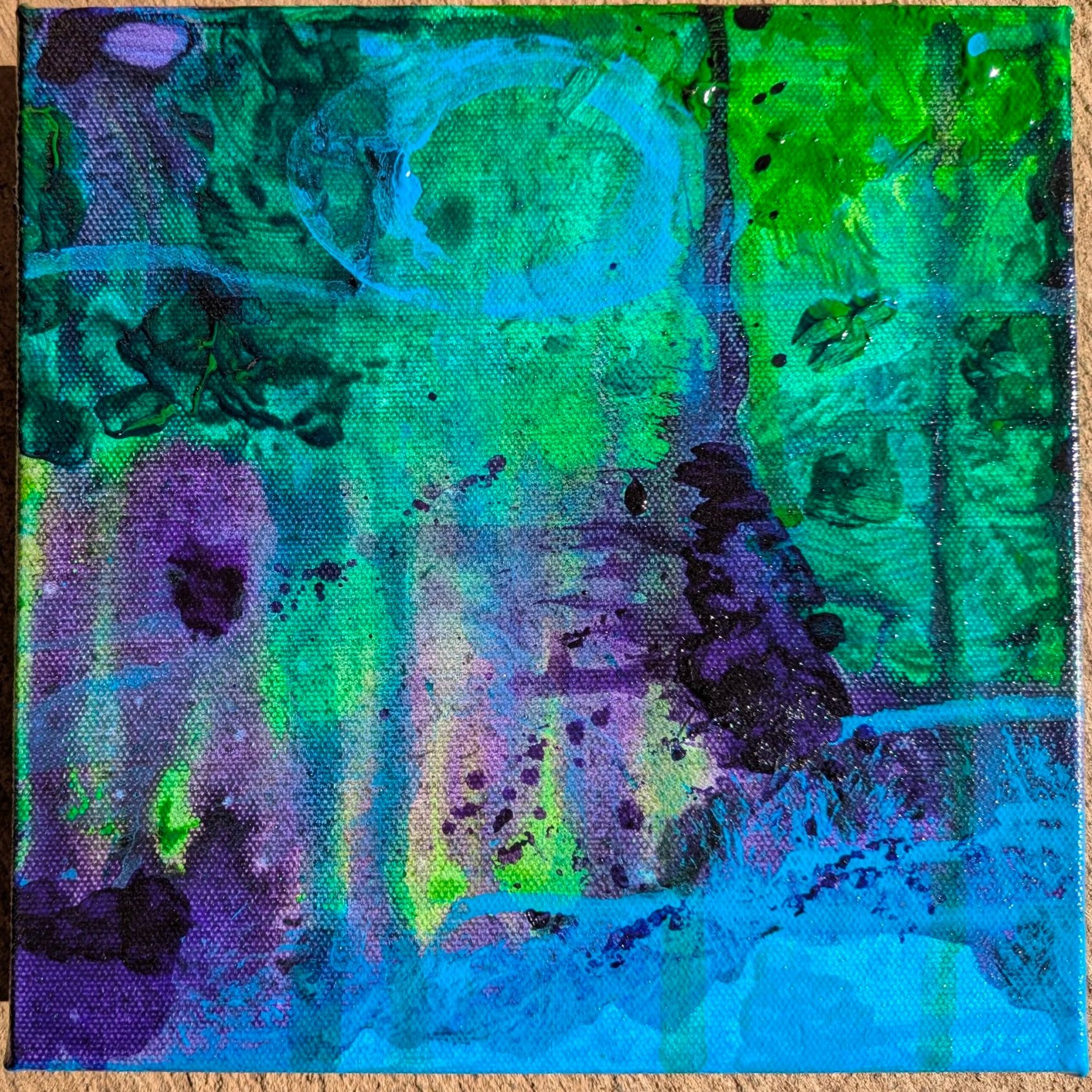 Sea Life 3 of 3 - Acrylic - 10 x 10 inch SOLD