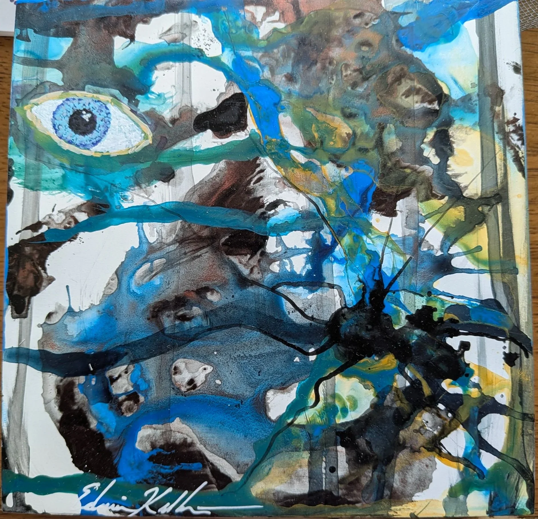 Eye of Denmark - Acrylic  6x6 inch  SOLD