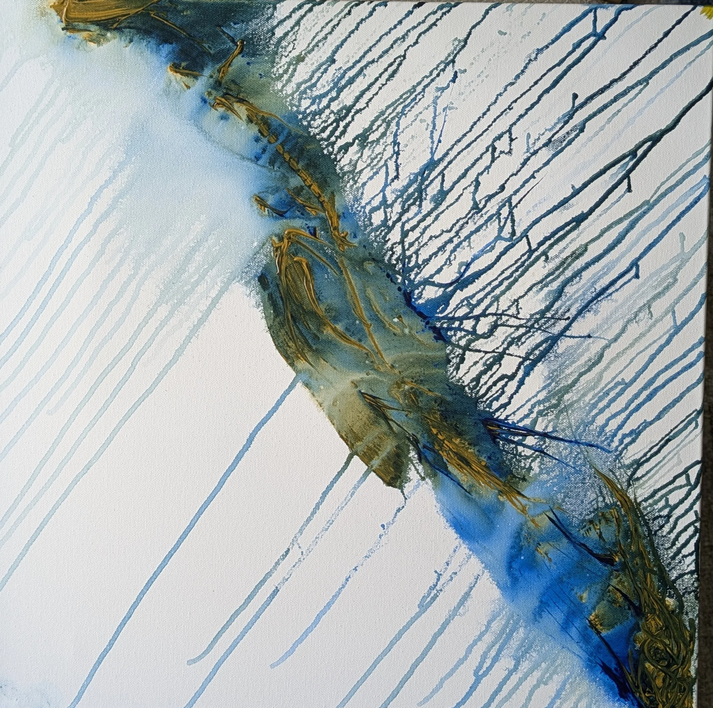 Feathery acrylic 20x20 inch