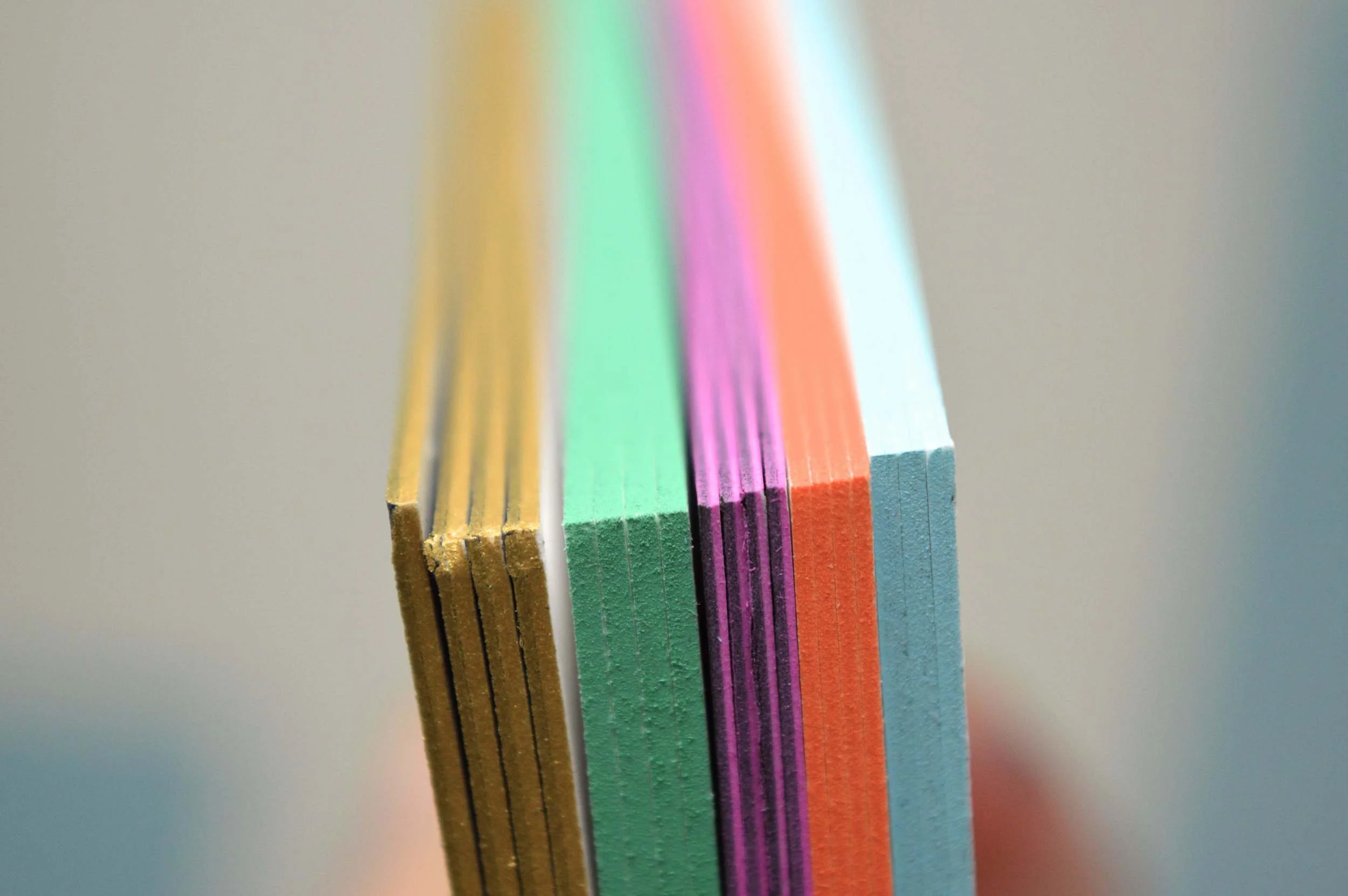 We can edge tint in any color ink. The thicker the better.