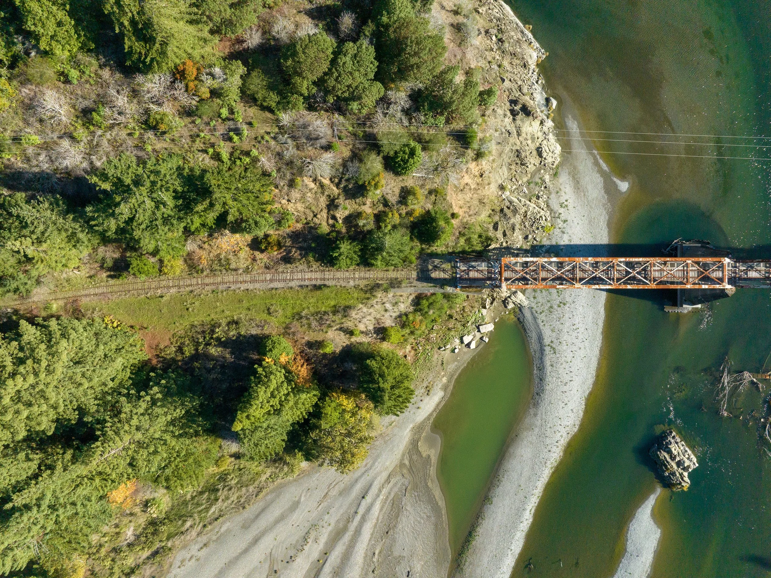 An image of Mendocino-Humbolt railroad bridge trail