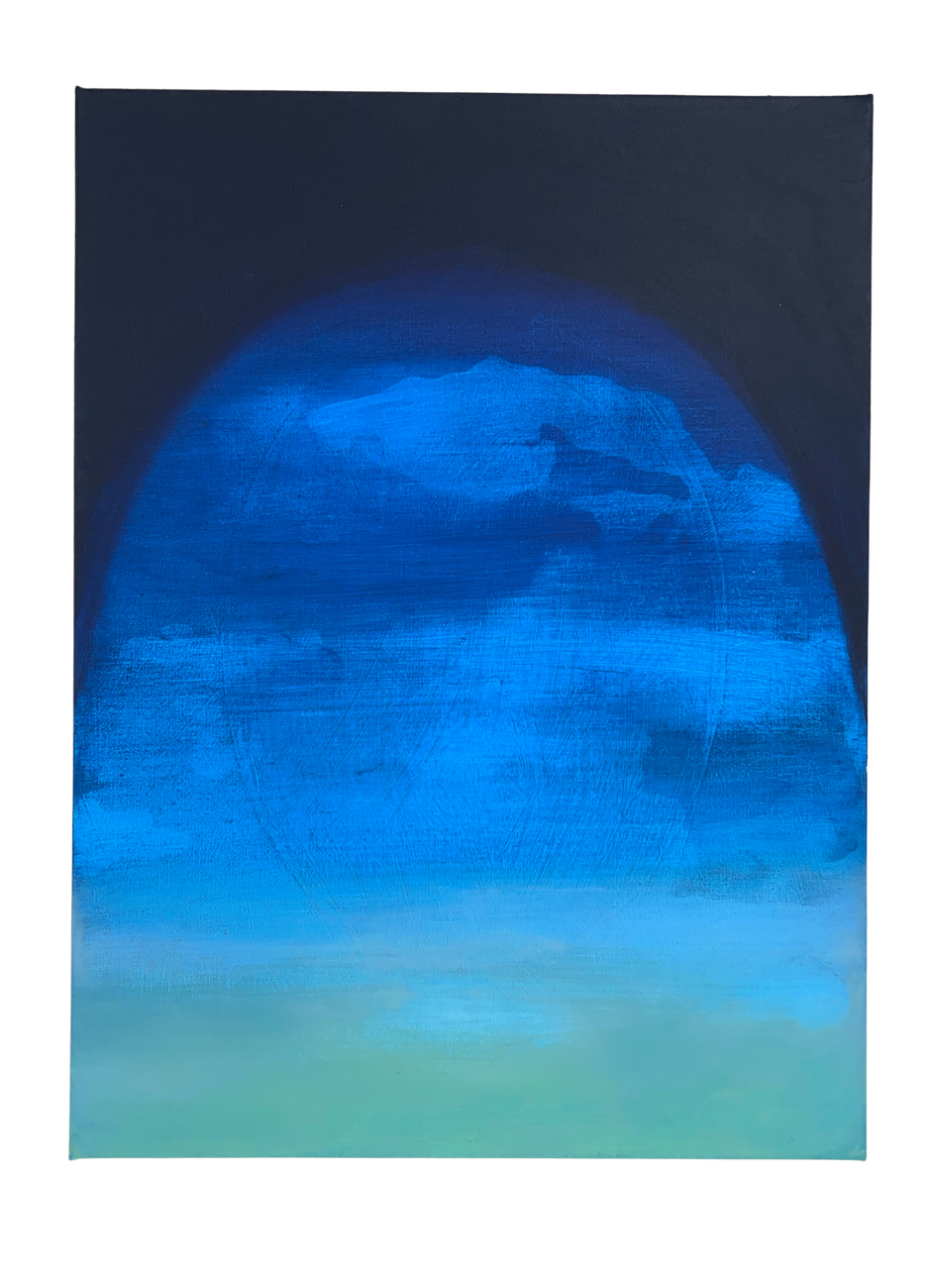 Veiled, 2026, acrylic on canvas, 16 x 12 inches