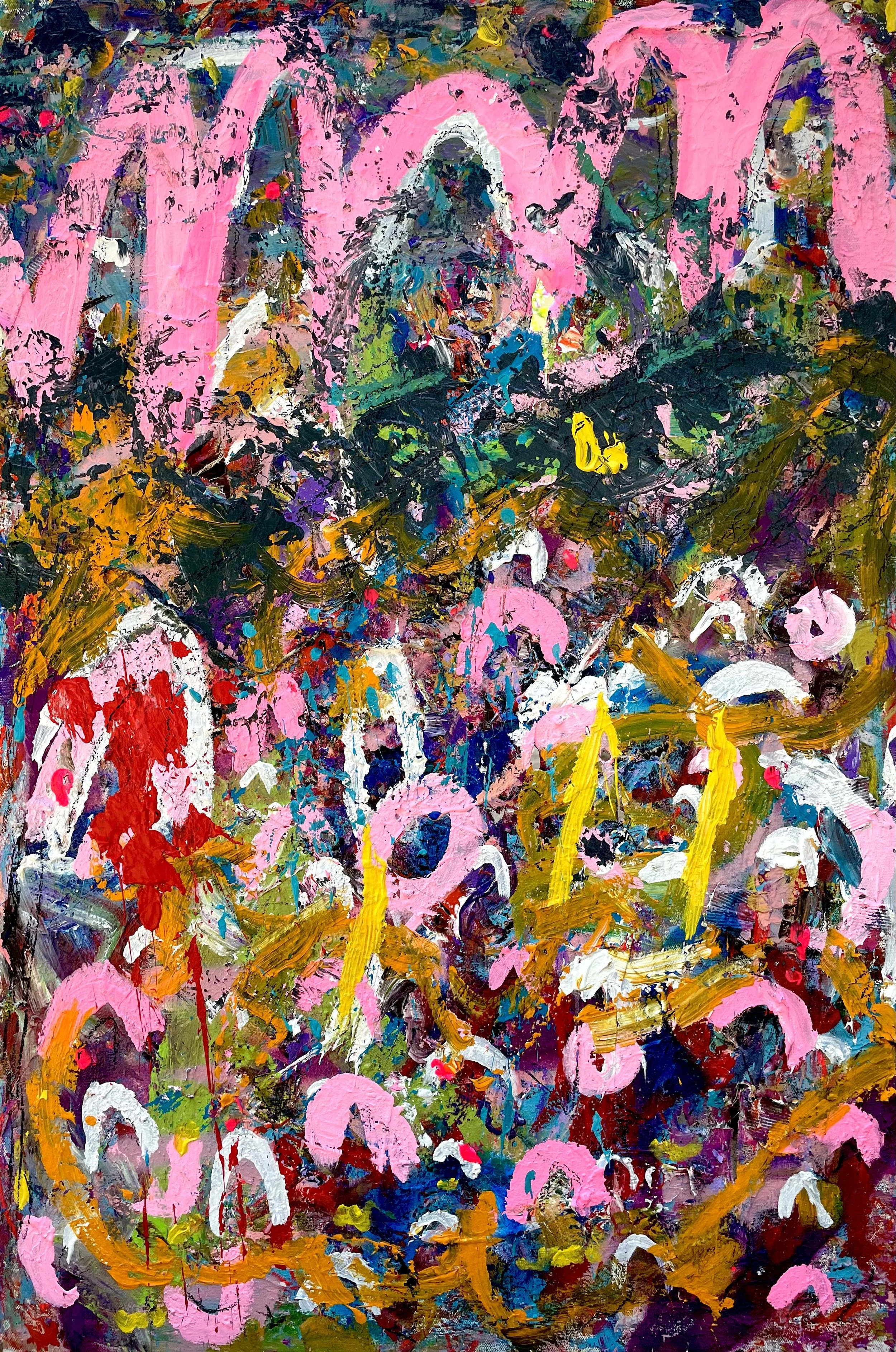 Untitled. Acrylic & spray paint on canvas. 24x36in.
