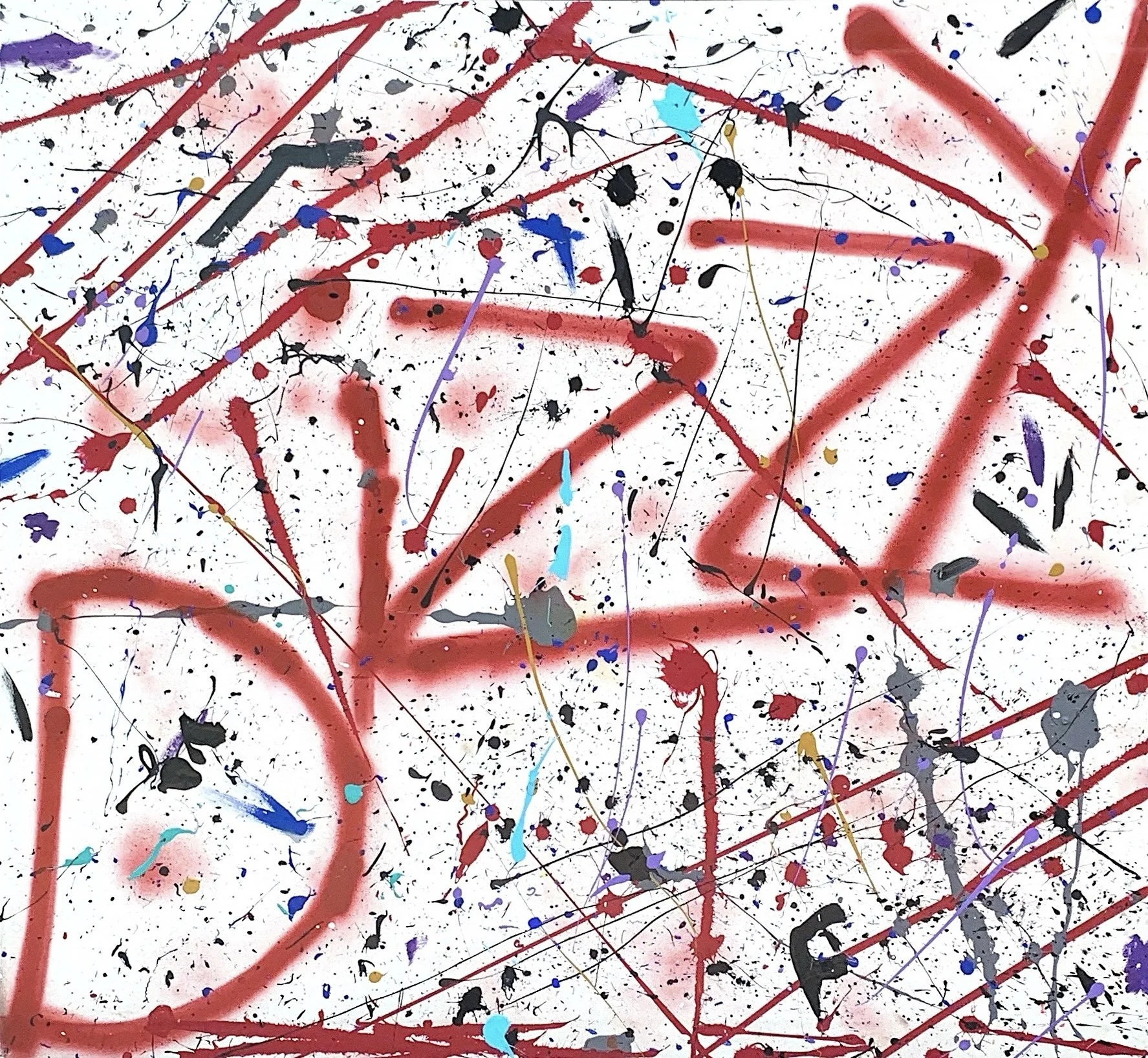 Dizzy. Acrylic on drywall. 5x5ft.