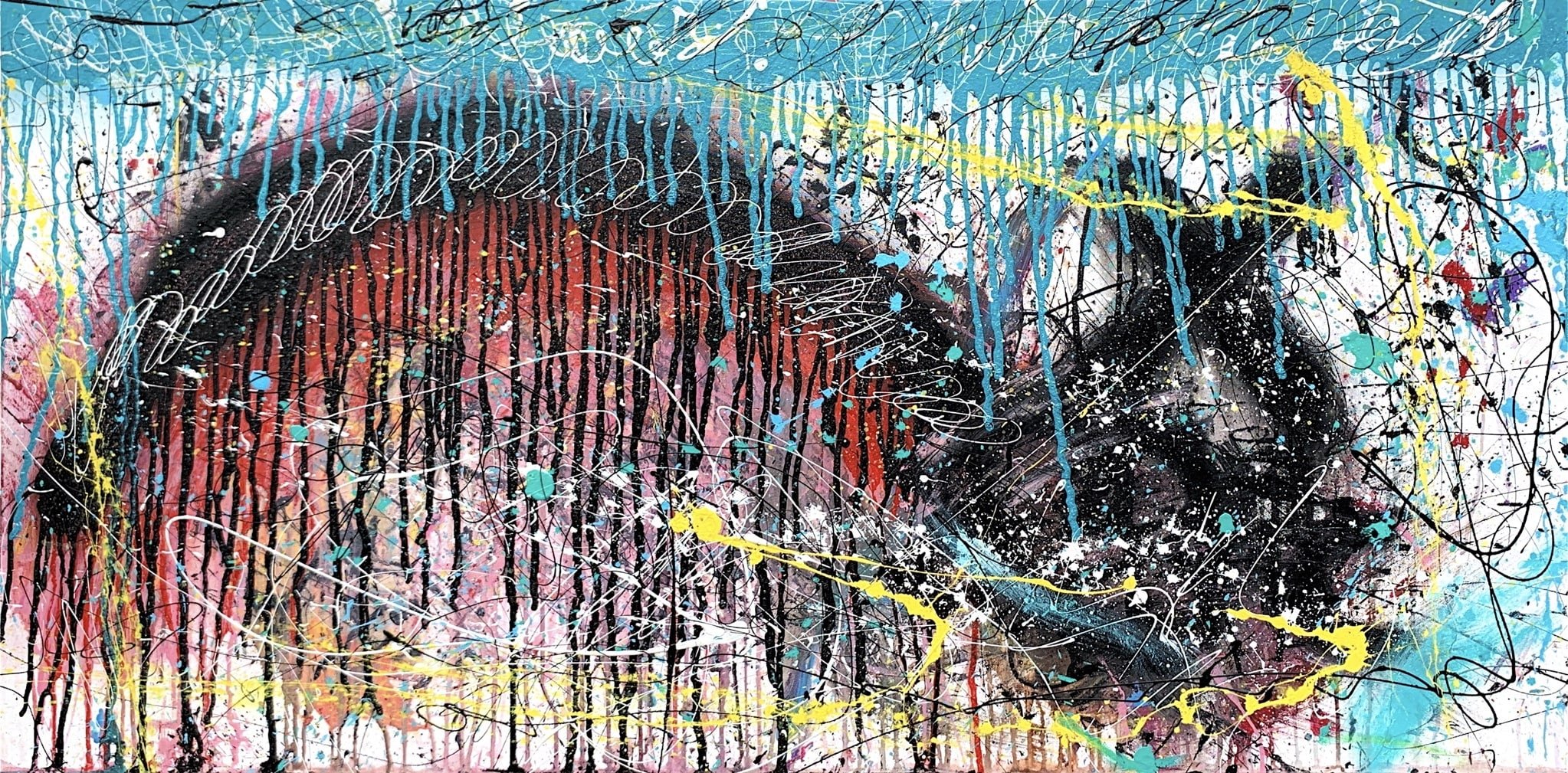 Missing the Mark. Acrylic on canvas. 24x48in.