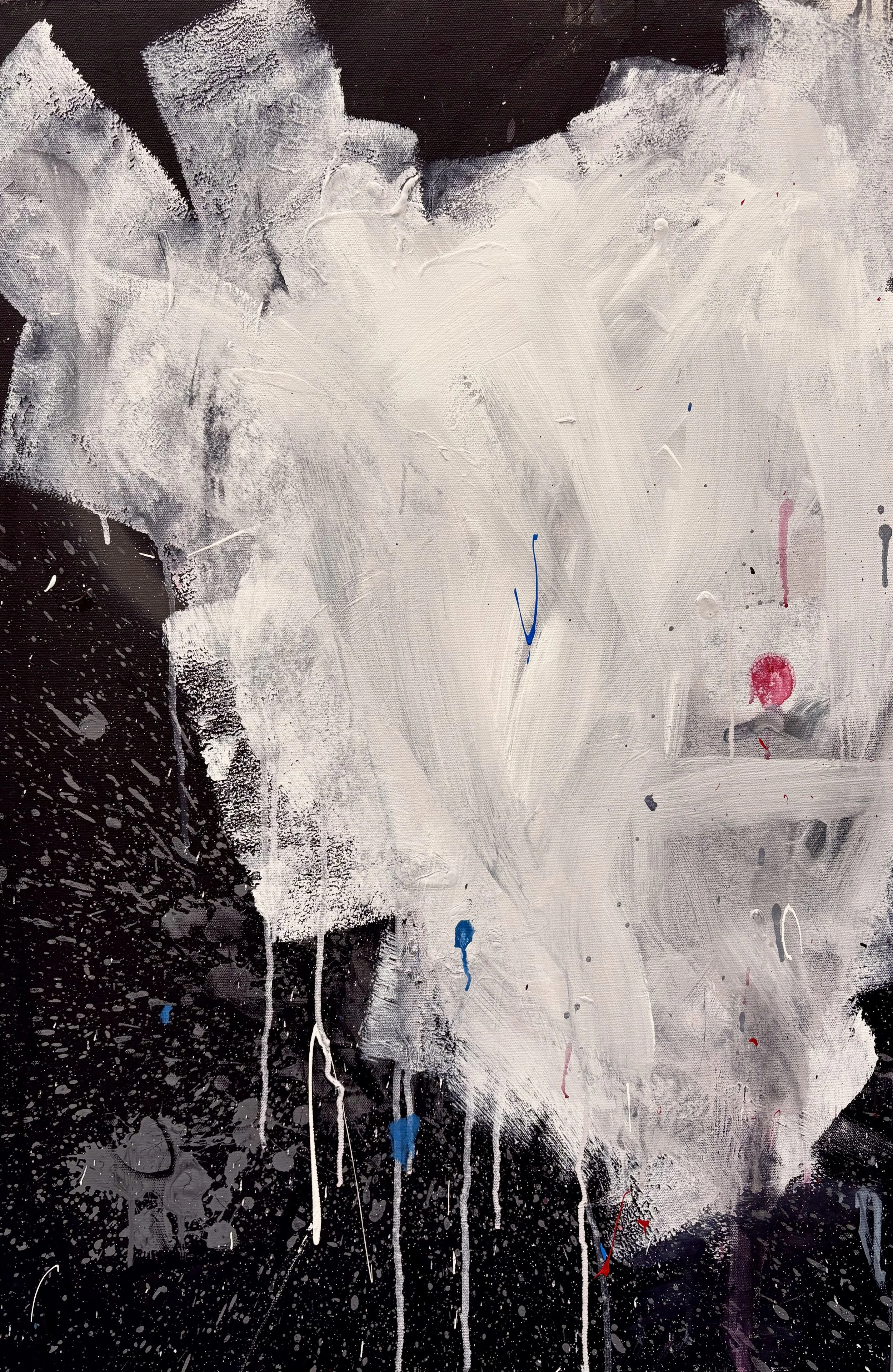 Three Colors (Grey). Acrylic on canvas. 24x36in.