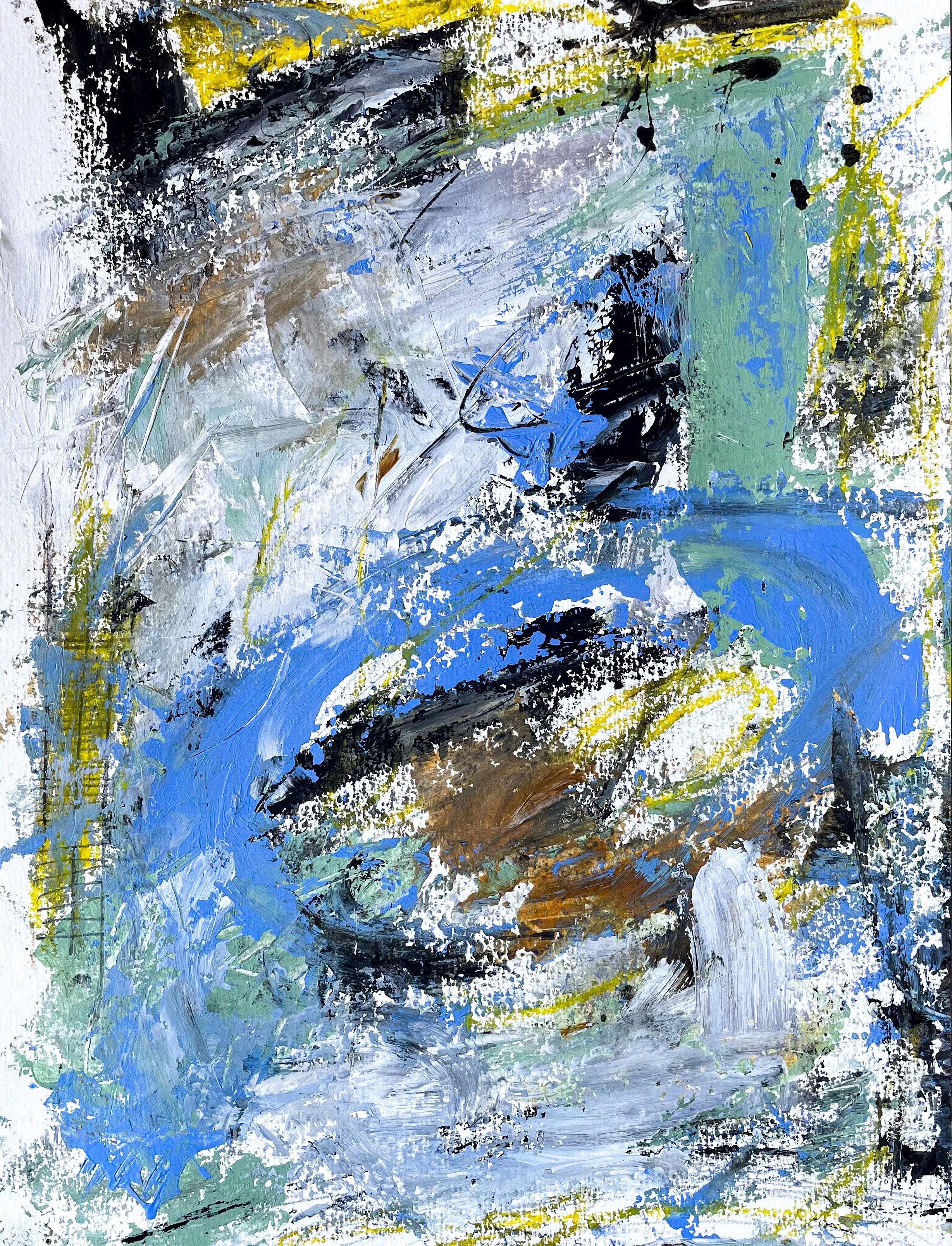 Oil & pastel on paper. 9x12in.
