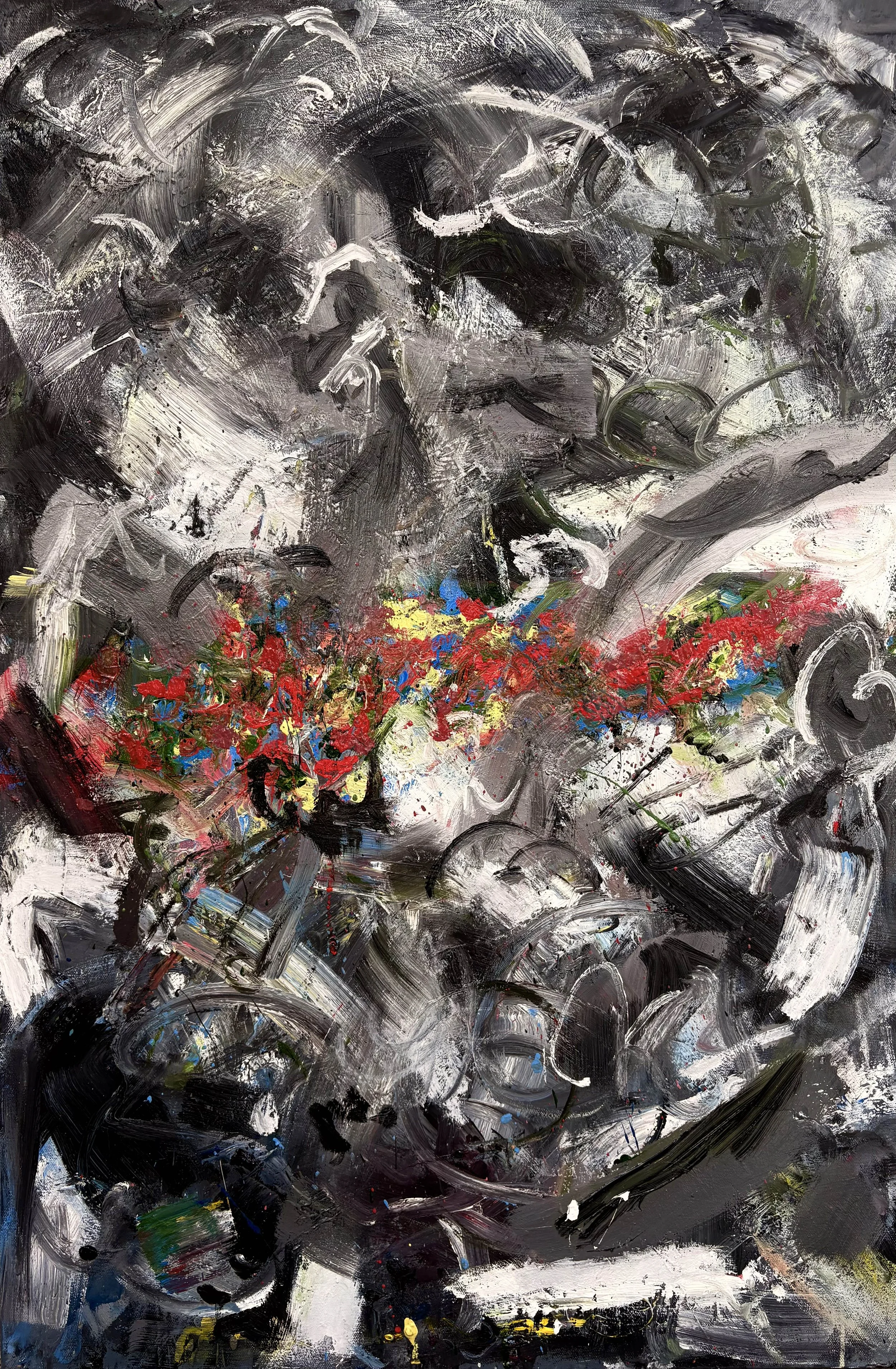 Embedded No. 2. Oil on canvas. 24x36in.