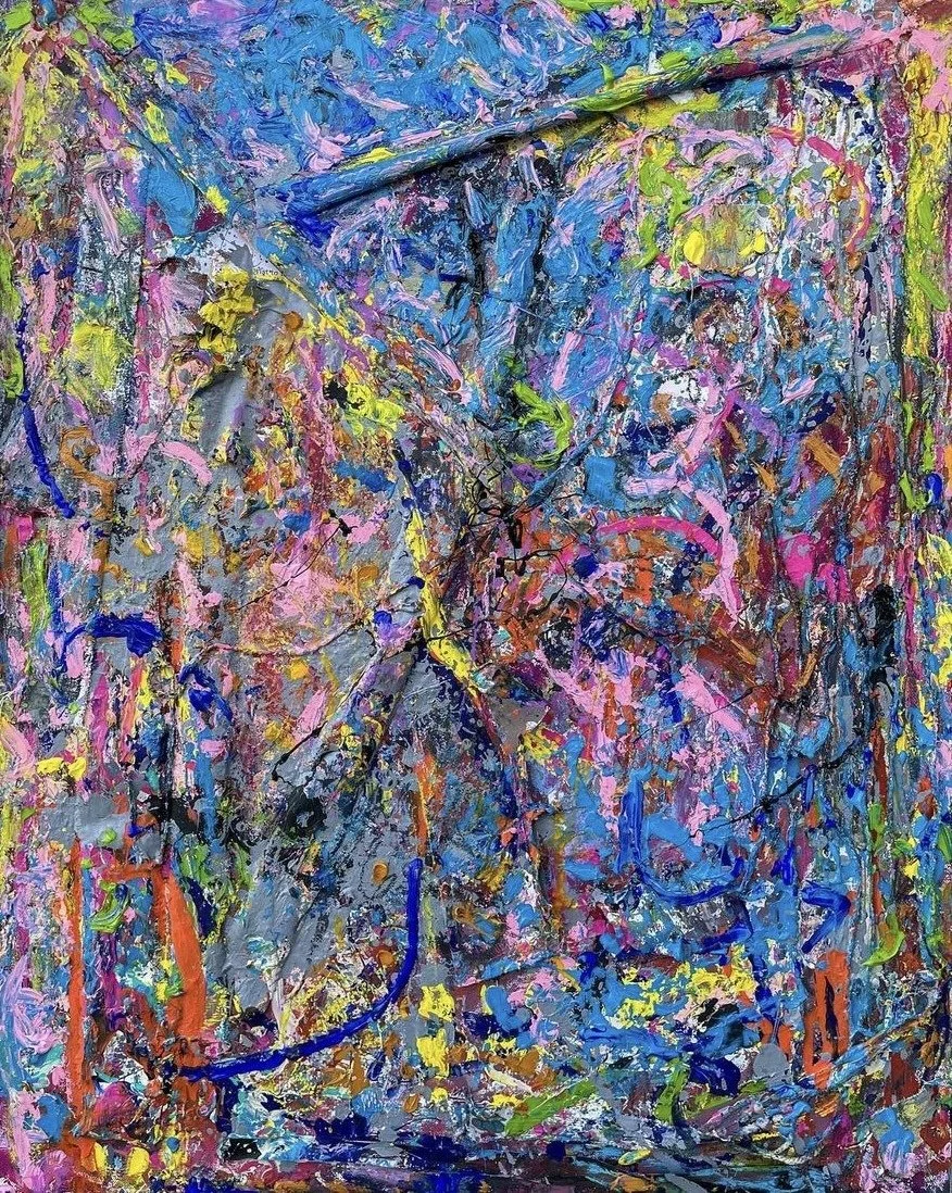 Unfurl No. 6. Mixed media on canvas. 24x36in.