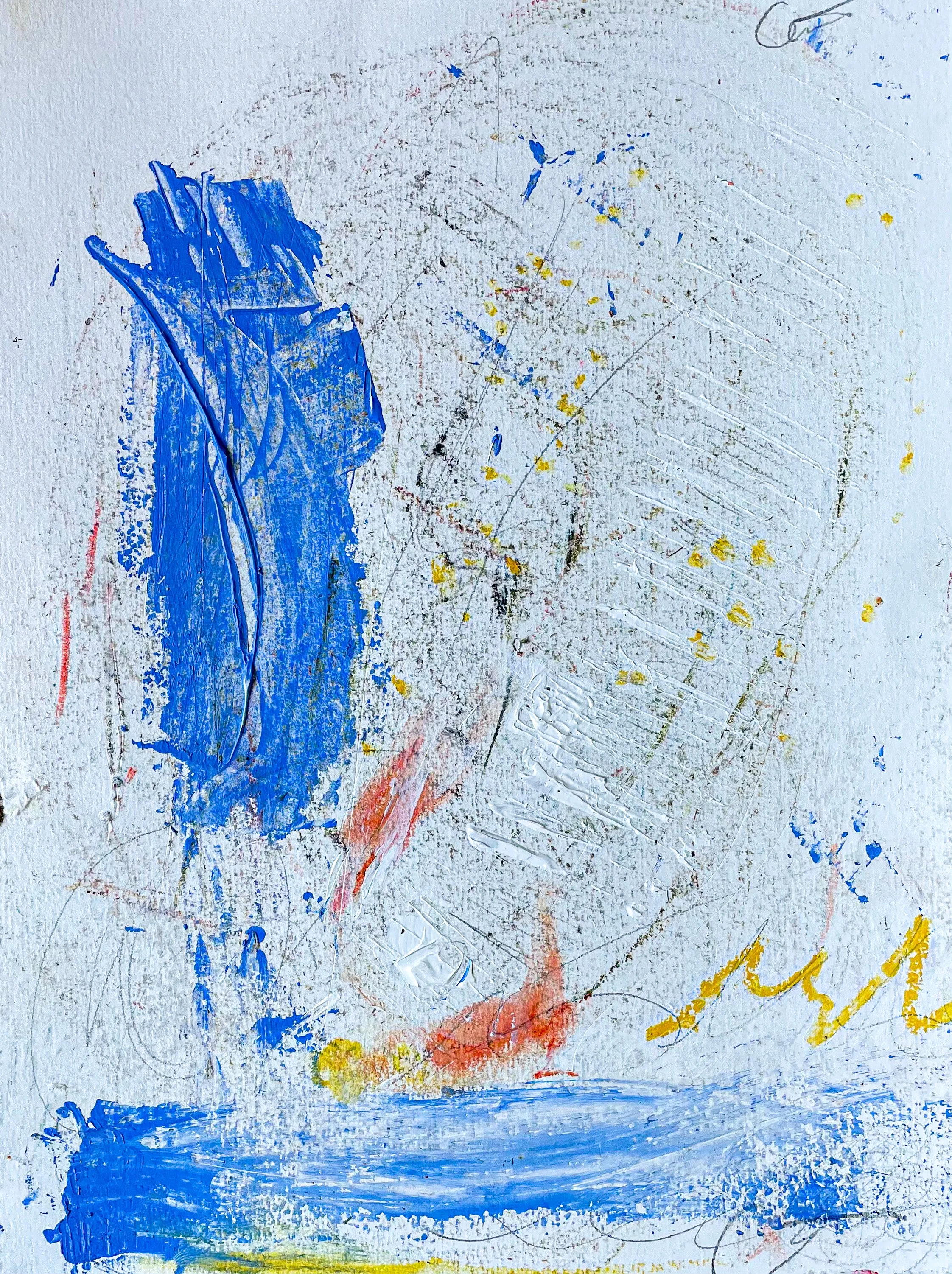 Oil & pastel on paper. 9x12in.