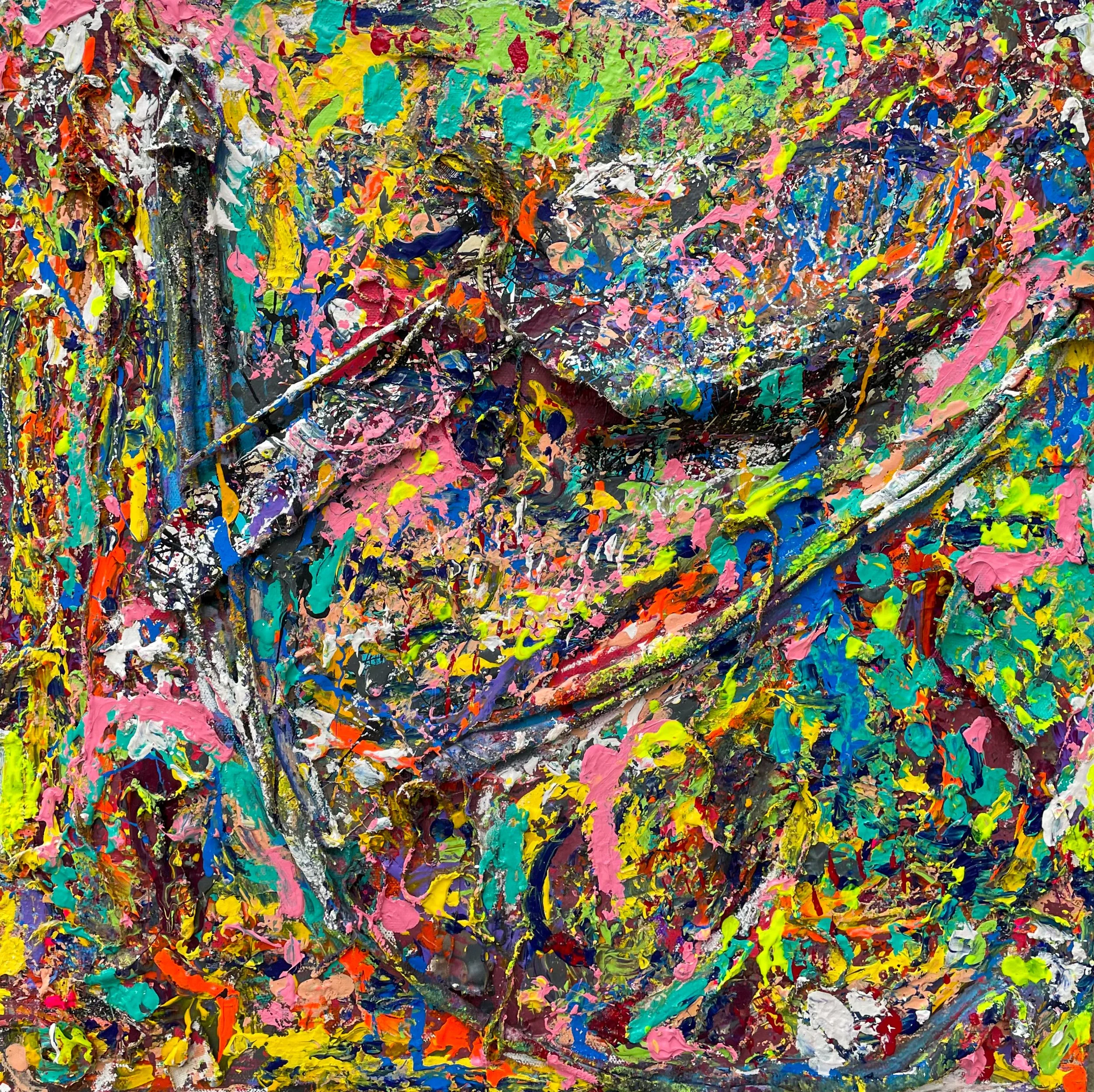 Unfurl No. 9. Mixed media on canvas. 20x20in.