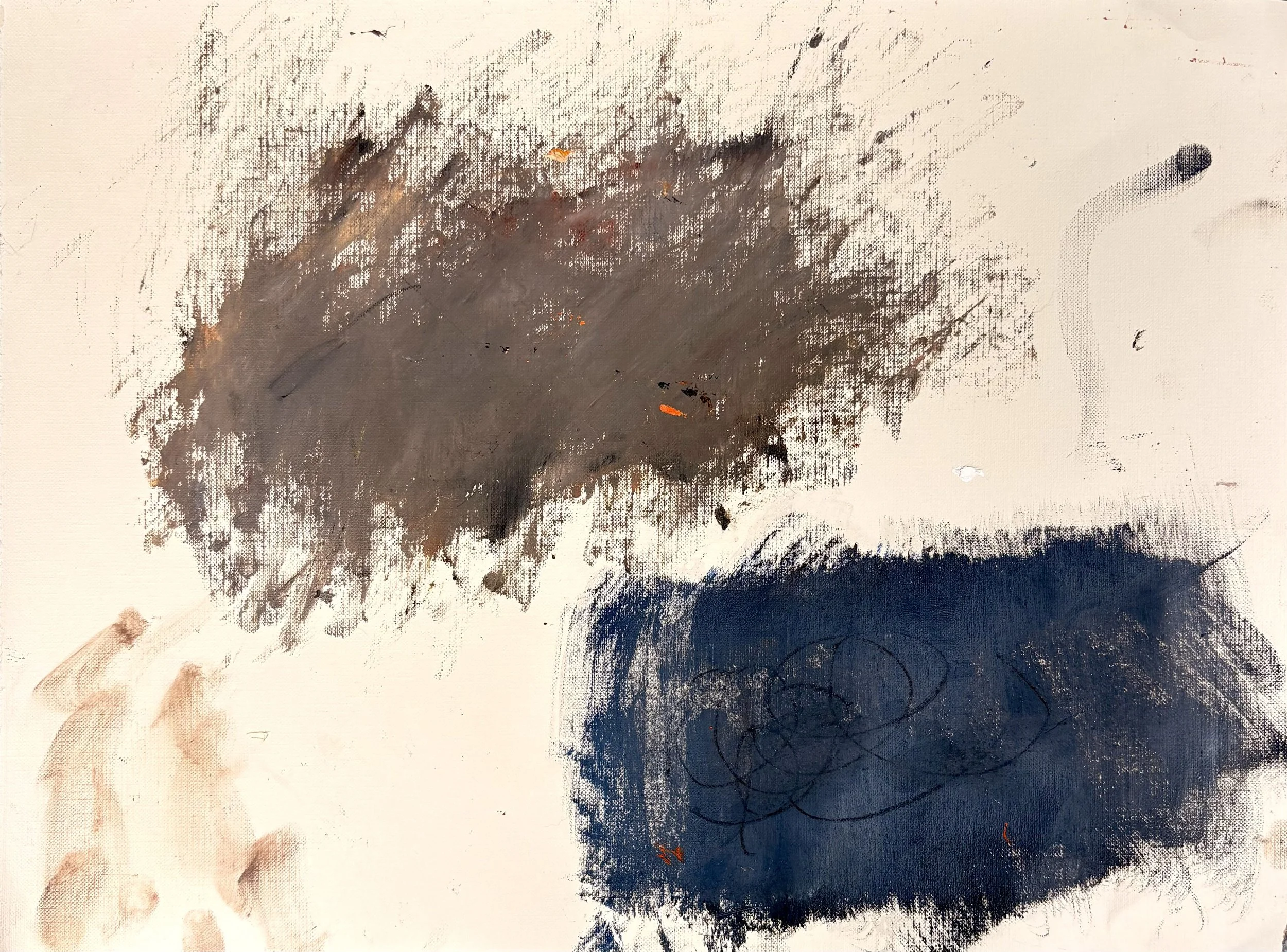 Oil on paper.