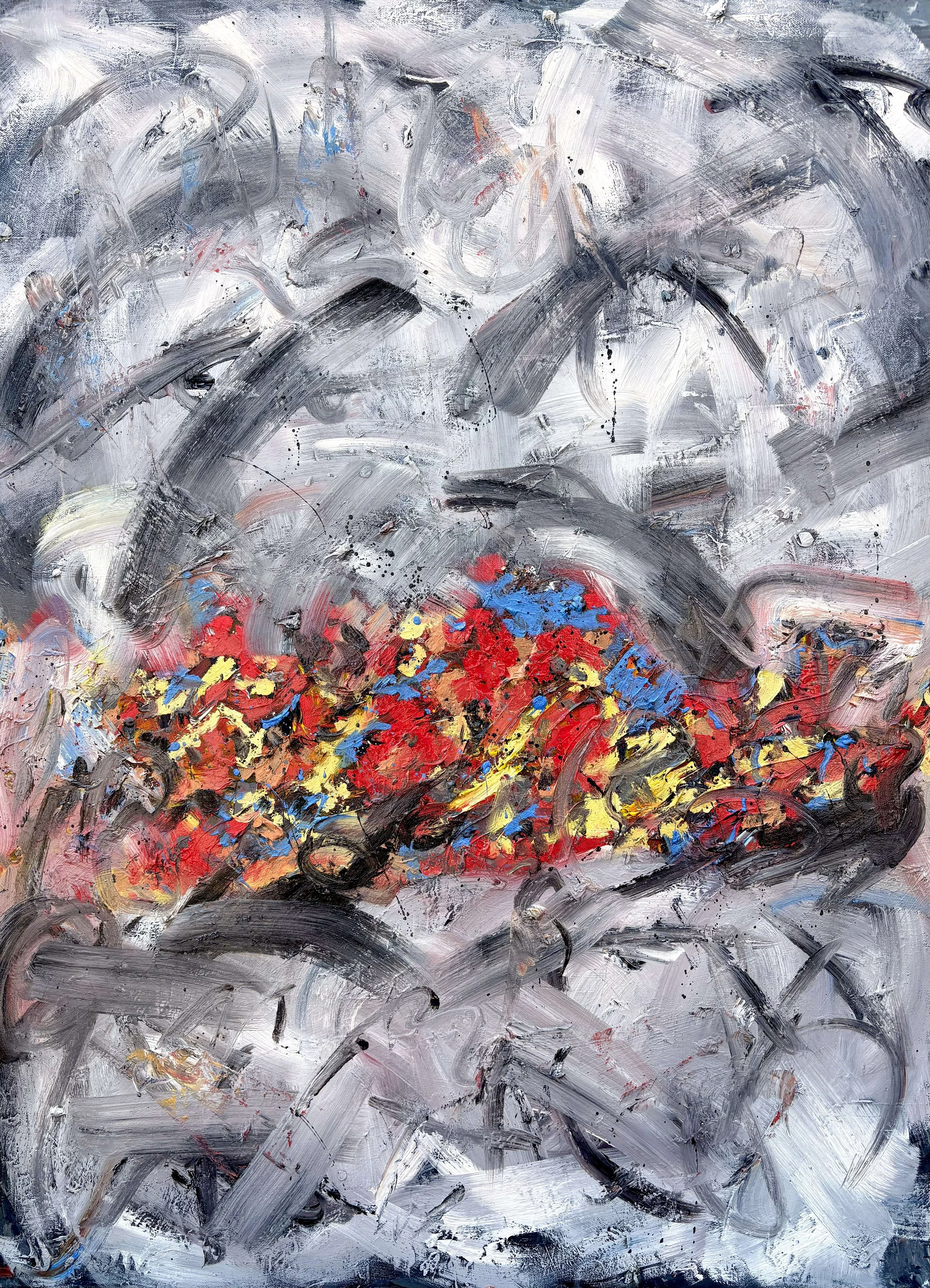 Embedded No. 1. Oil on canvas. 30x40in.
