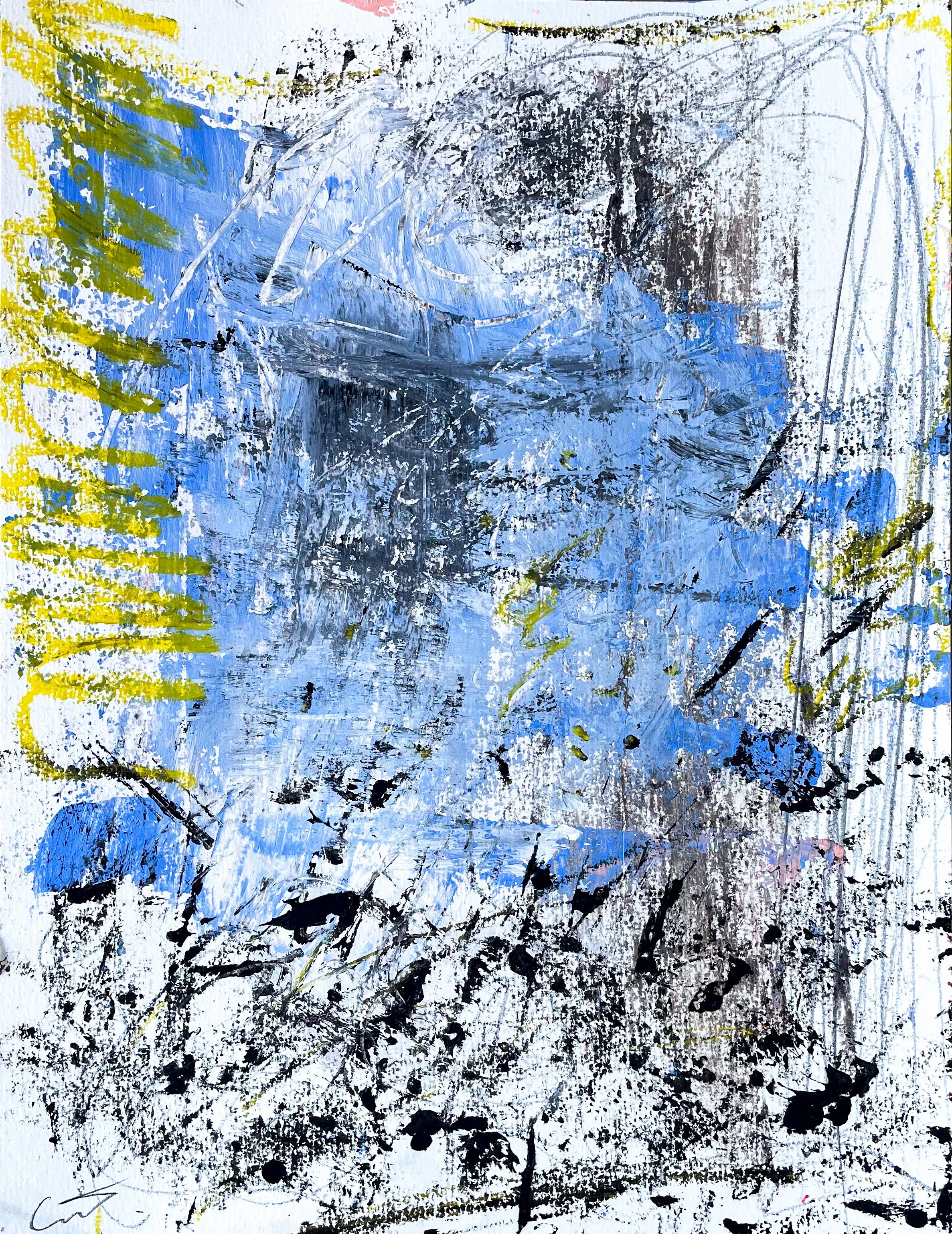 Oil & pastel on paper. 9x12in.