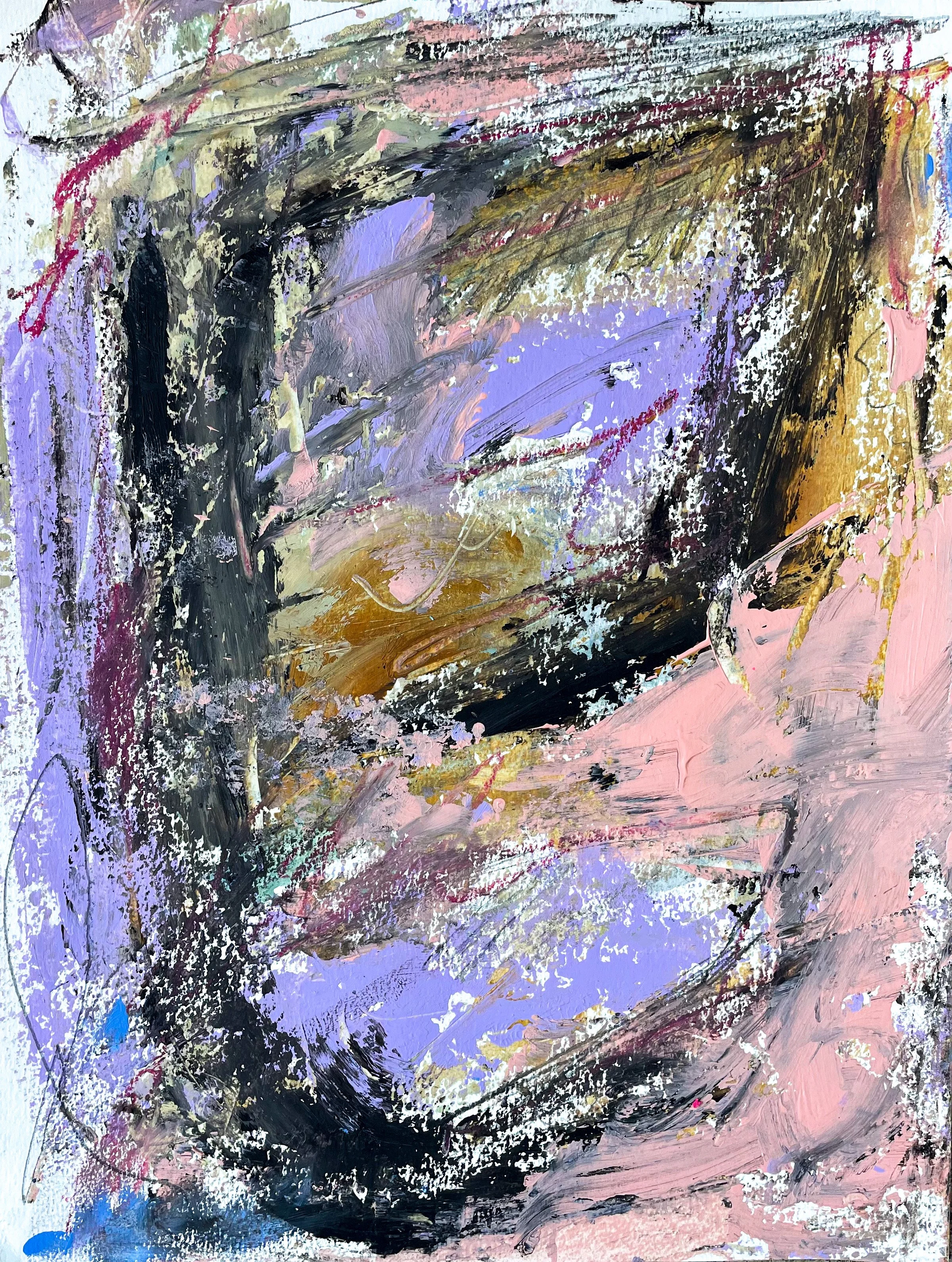 Oil & pastel on paper. 9x12in.