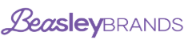 Beasley Brands logo with 'Beasley' in purple and 'BRANDS' in gray