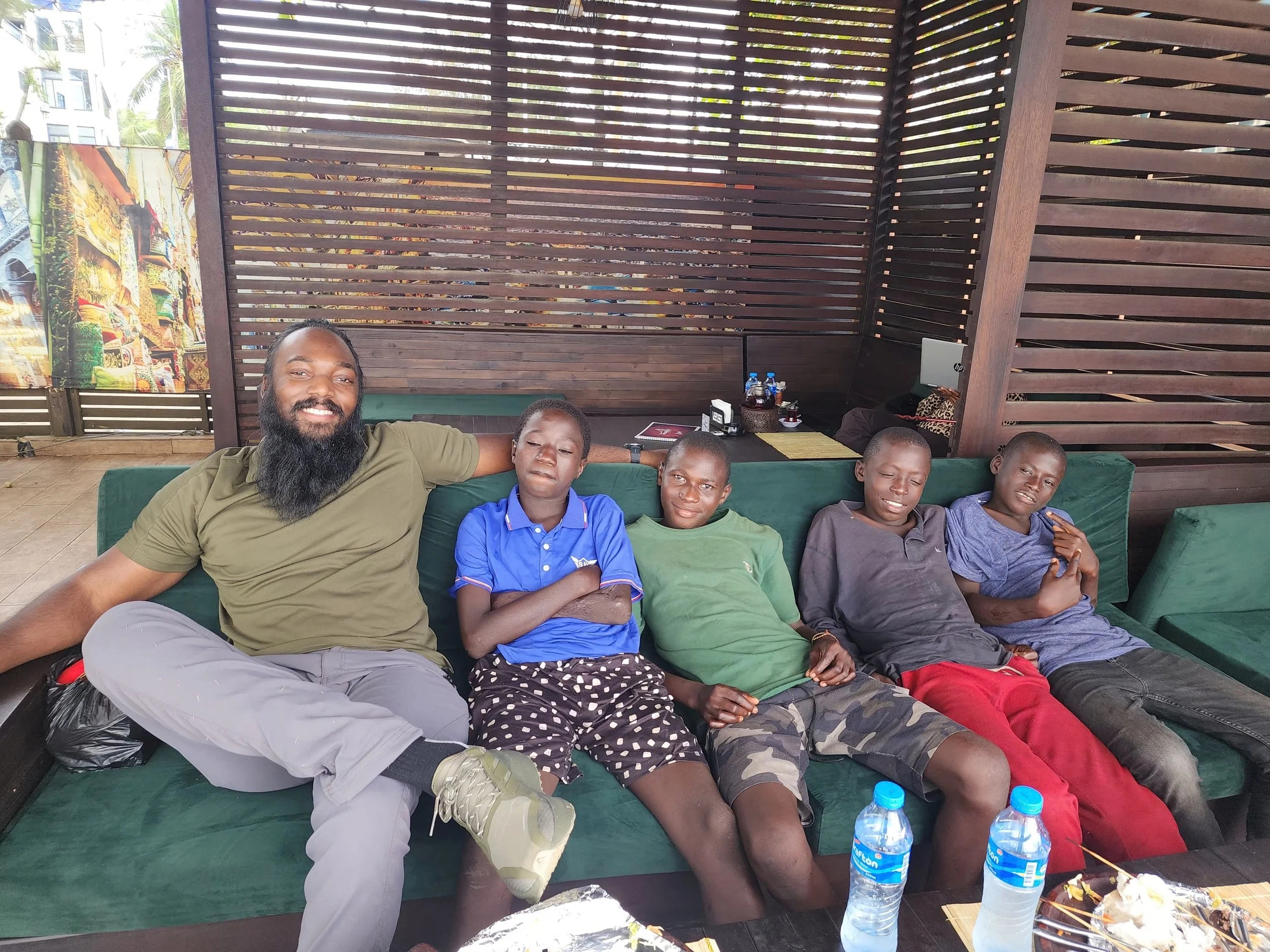 Jonathan, founder and leader of the Center for Fatherless Youth Development in Africa with orphans