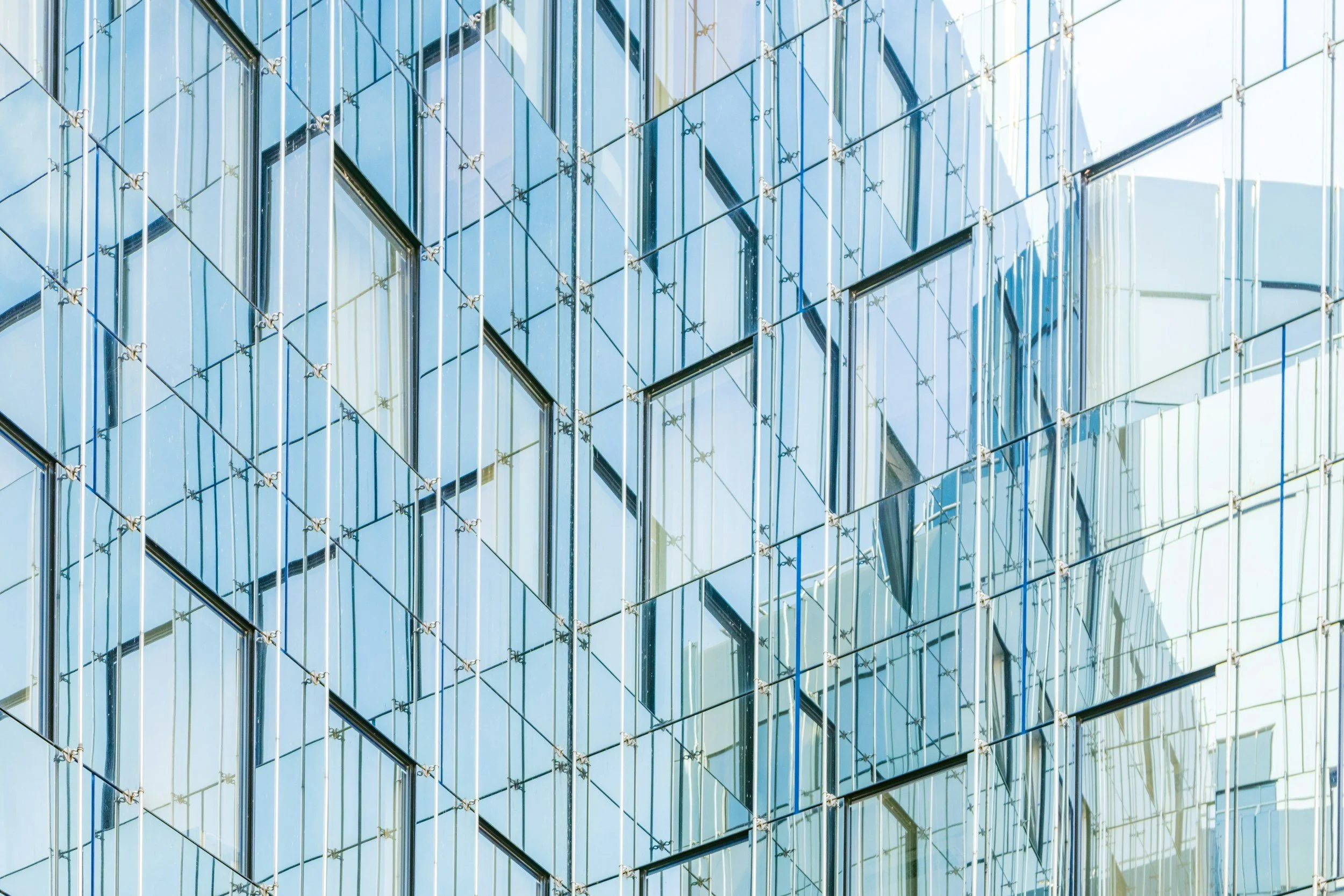 Exterior glass building windows