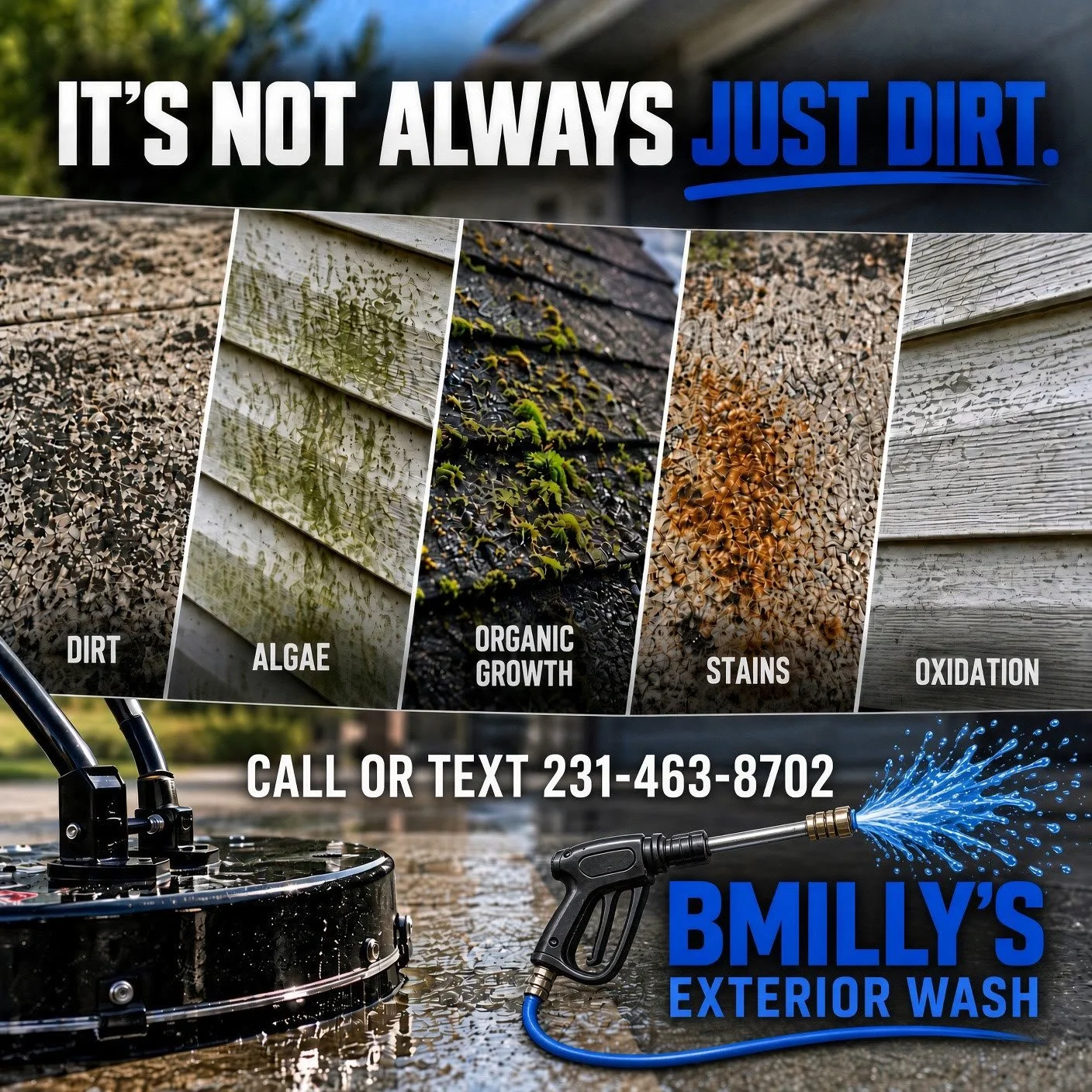 Bmilly's Not Always Just Dirt property care graphic