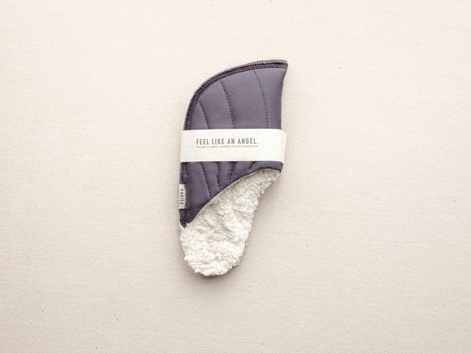 WashWash Slippers – Rare Birds in Natural and Grey