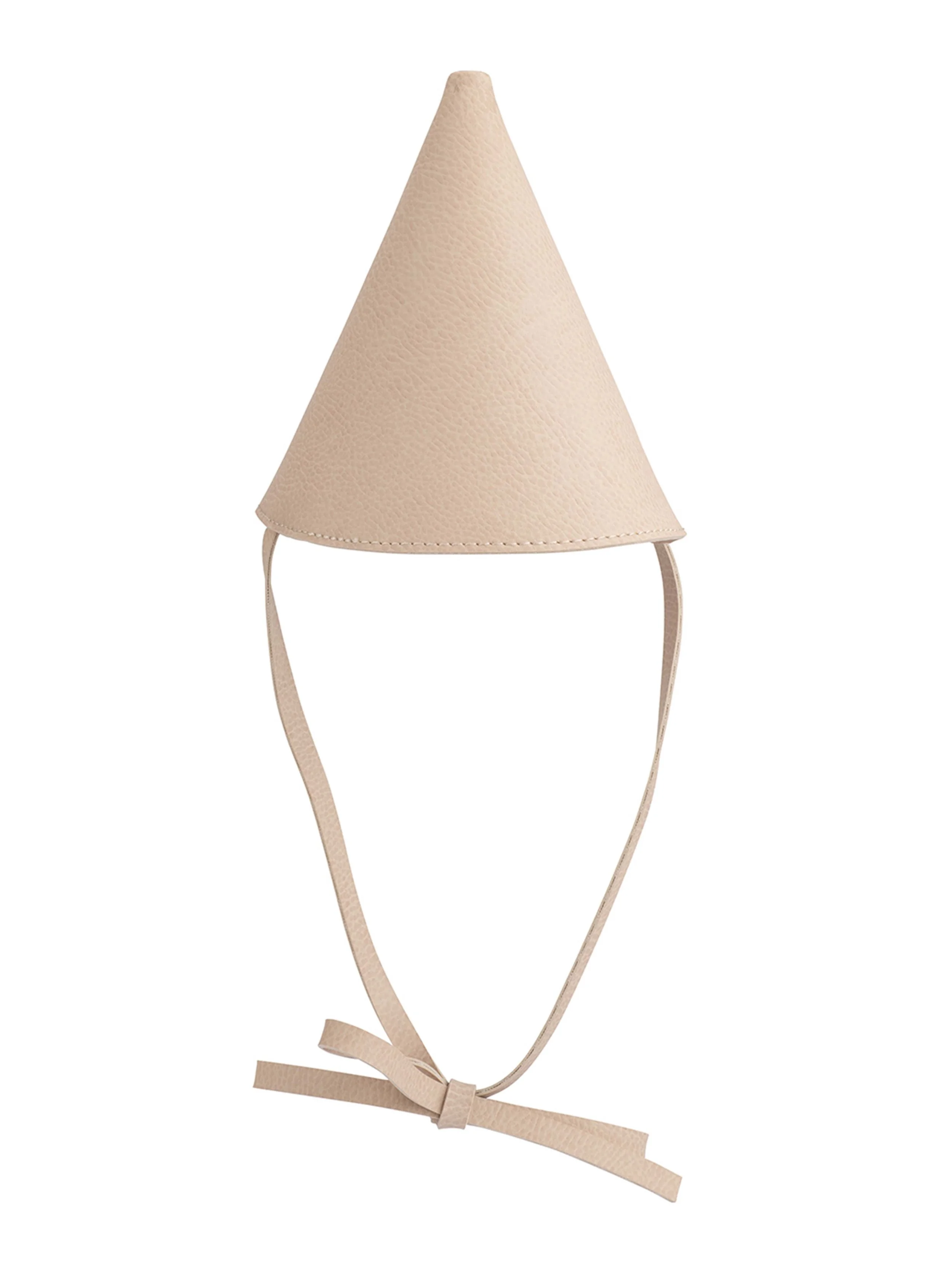 Kids Vegan Leather Party Hat – Oat [Pre-Order Dec]