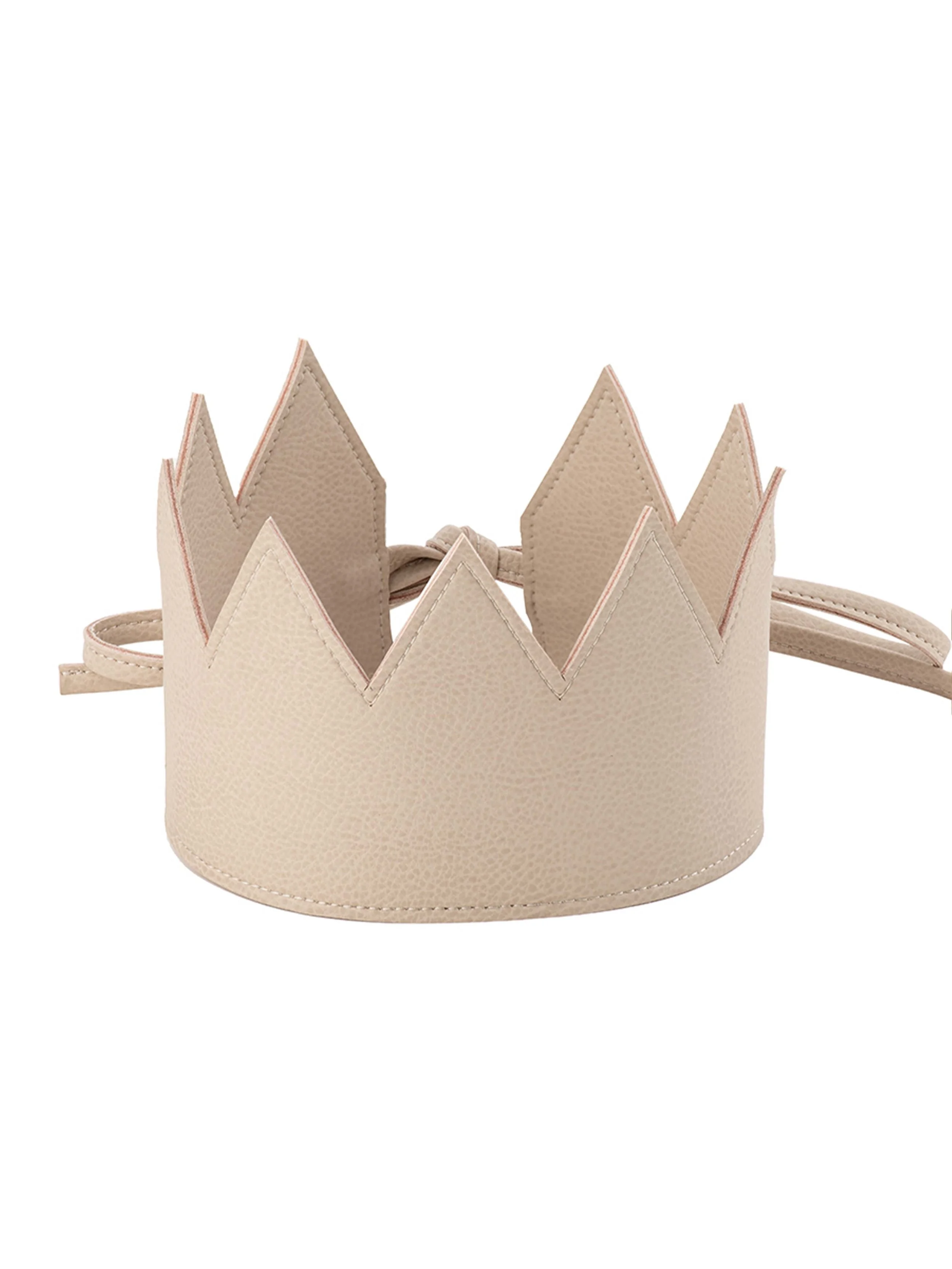 Kids Vegan Leather Crown – Oat