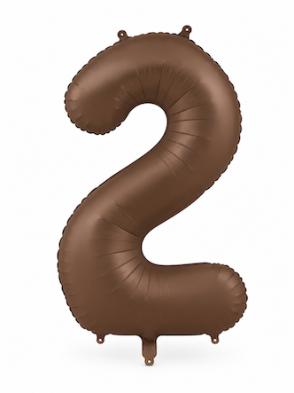 Matte Brown Number Two Balloon.png