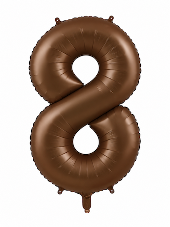 Chocolate Brown Foil Number Eight Balloon.png