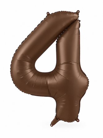 Chocolate Brown Number 4 Foil Balloon.png