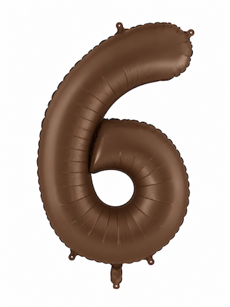 Chocolate Brown Number Six Balloon.png