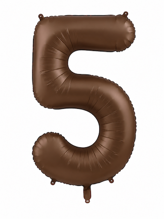 Chocolate Brown Number 5 Balloon.png