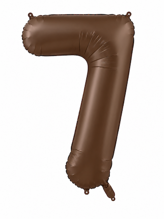Chocolate Brown Number Seven Balloon.png