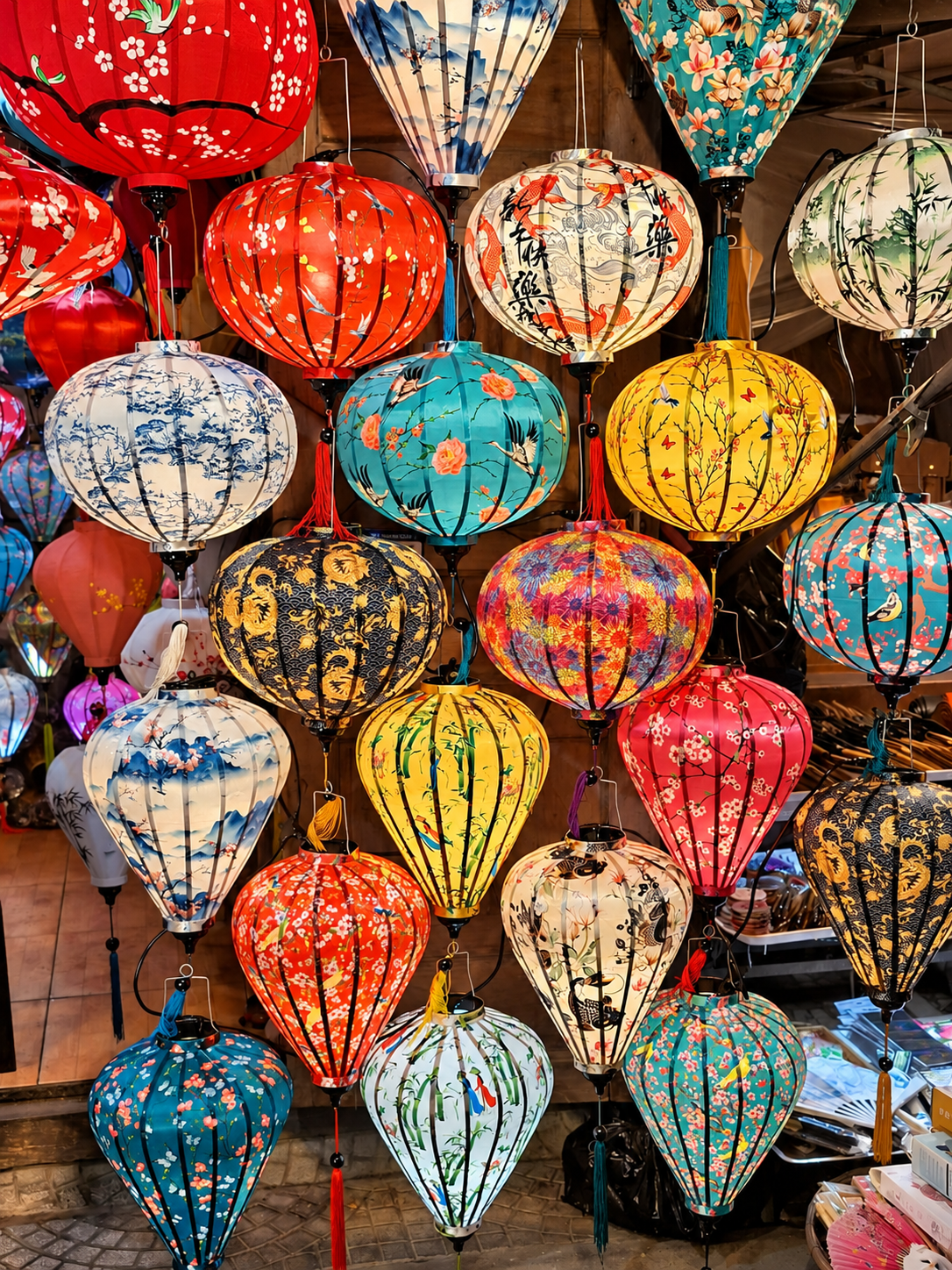 Colorate lanterne decorative vietnamite Hoi An