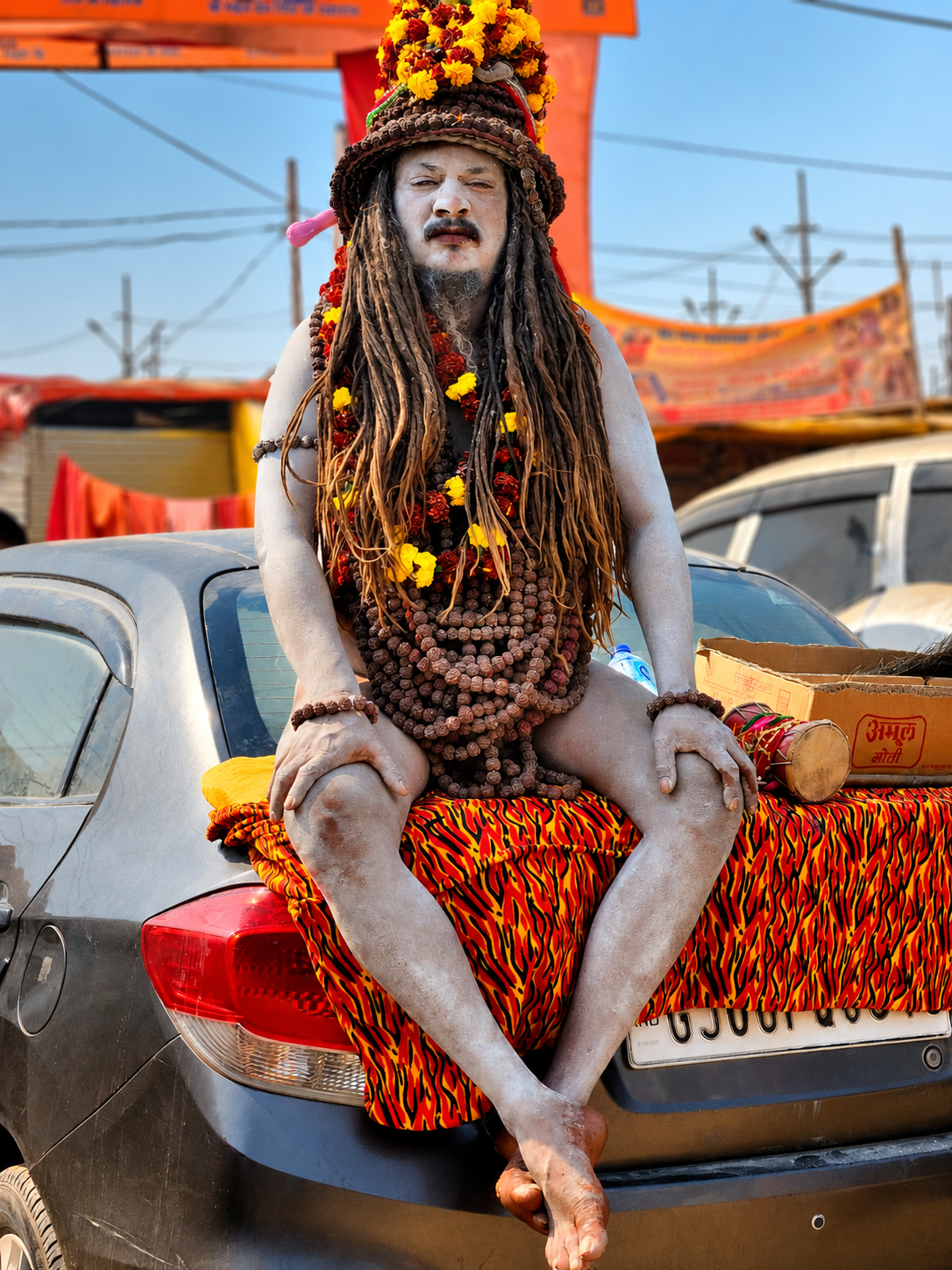 Sadhu indiano Kumbh Mela 2025