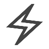 Black lightning bolt symbol
