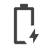 Battery icon with a lightning bolt