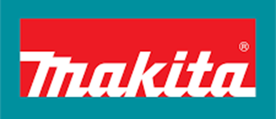 Makita logo on a teal background