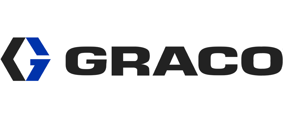 Graco logo with a black, blue, and gray geometric symbol and the word 'GRACO' in bold black letters.
